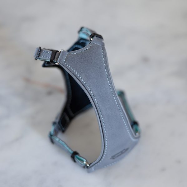 Ash with Reflective contours & Baby Blue Stitching thread