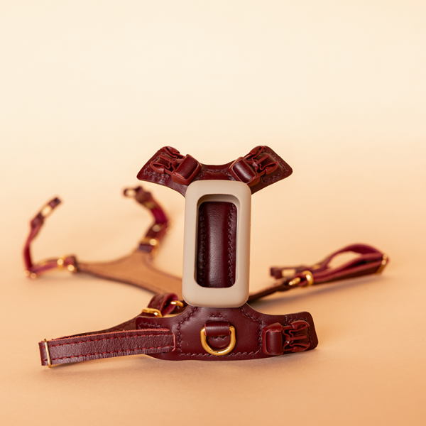 Cat Harness for Tractive CAT Mini GPS Tracker - Bordeaux