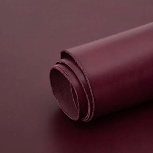 Burgundy Vegetable tanned leather